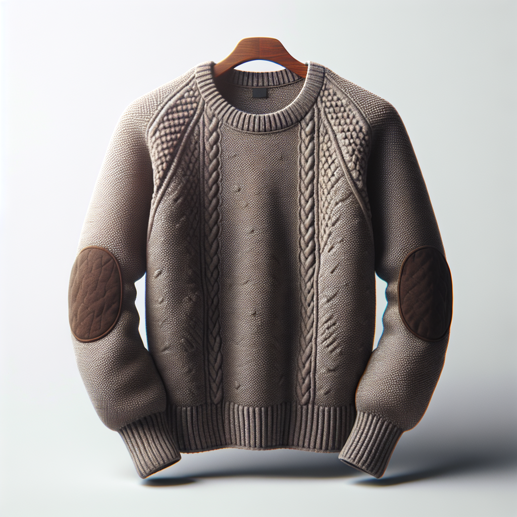 Strickpullover mit Ellenbogen-Patches